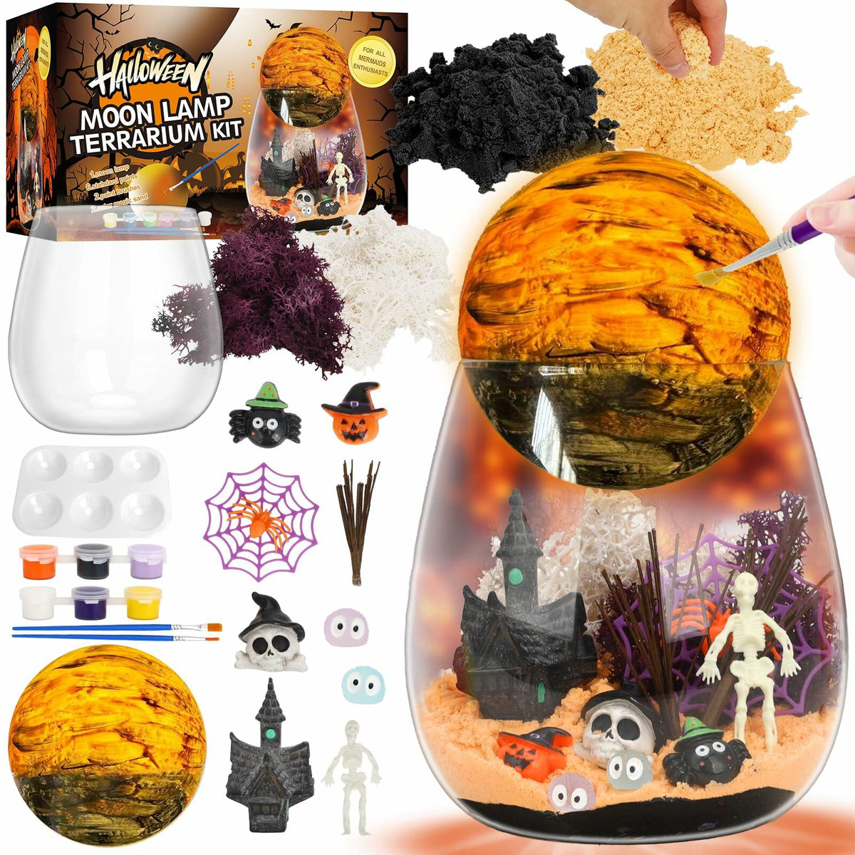 FYHMDC Halloween Light-Up Terrarium Kit LED Night Light Boys Ages 4-12