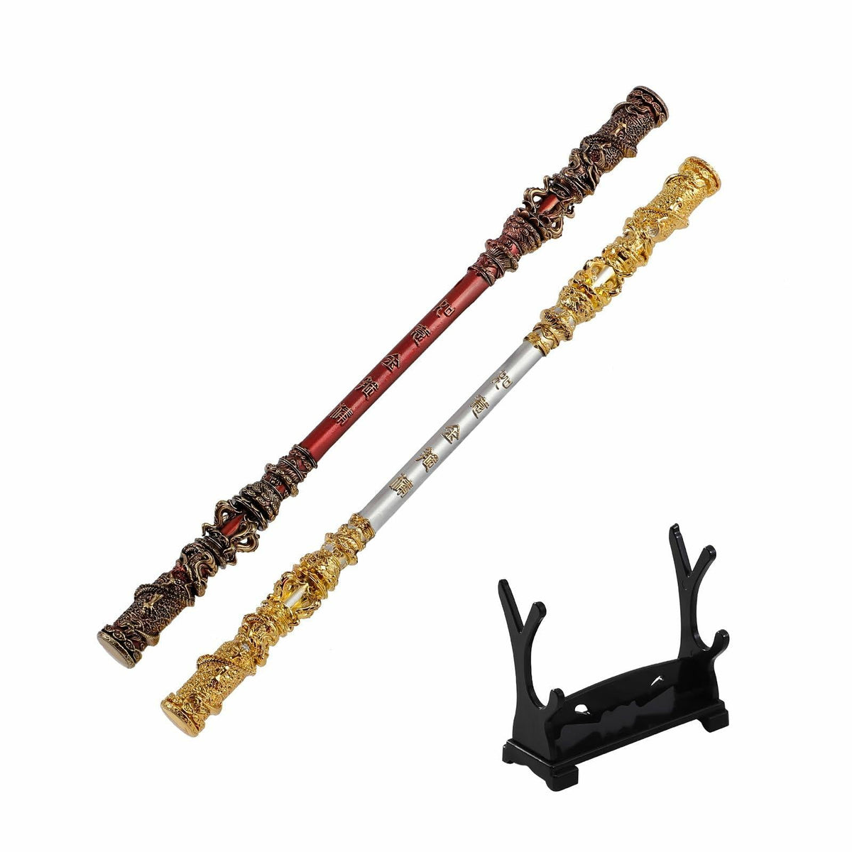 Santiccipa 2pcs Monkey King Staff Golden Cudgel Home Decor Small