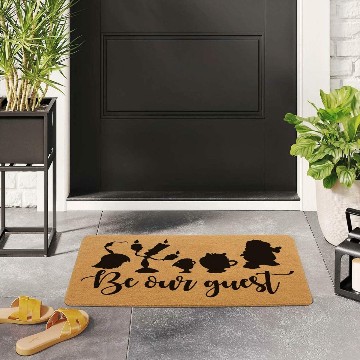 XLQHYH Funny Doormat Front Door Mat Brown 29.5x17 inch High Pile