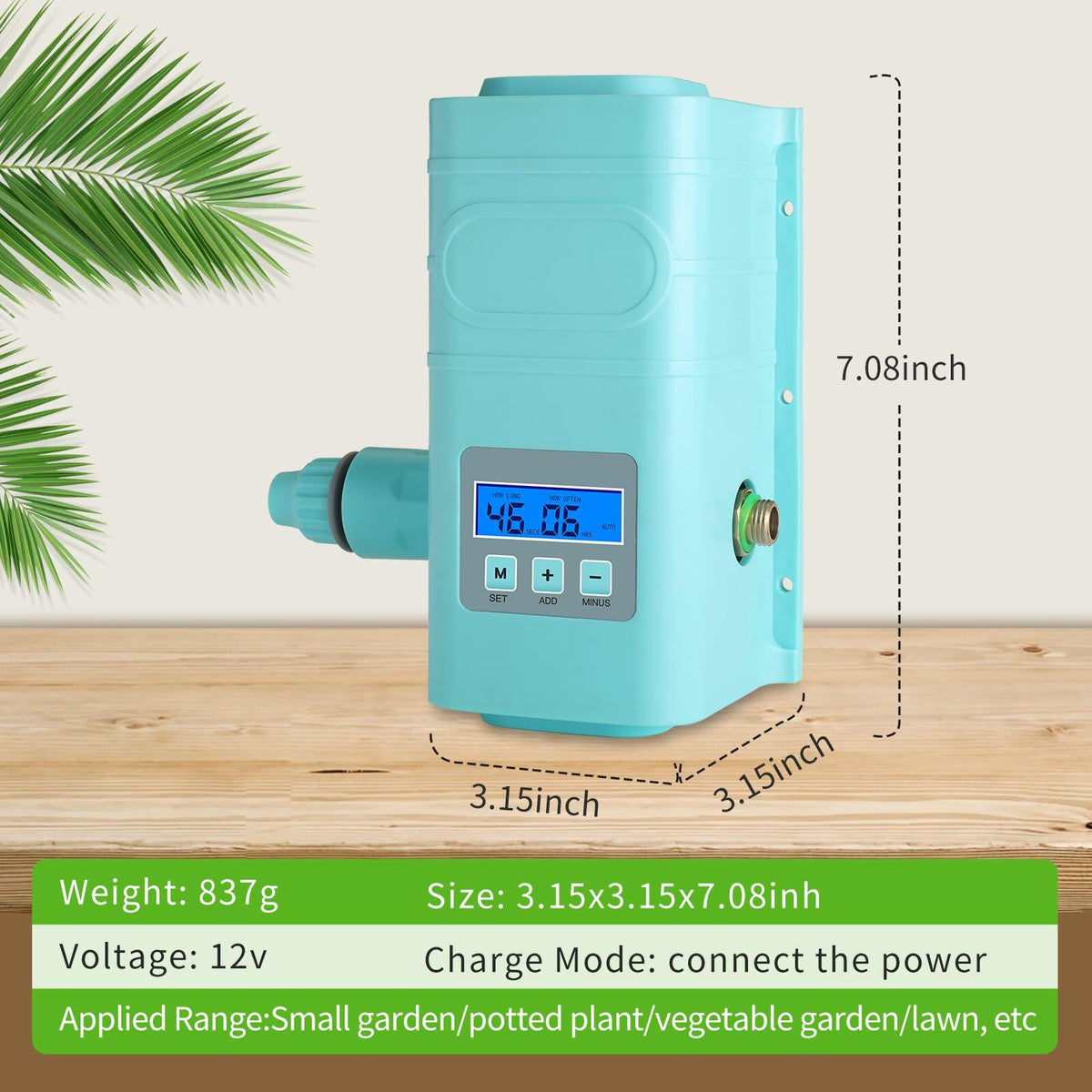 RUNWUSHENG Automatic Drip Irrigation Sprinkler Kit LCD Display 15 Nozzles