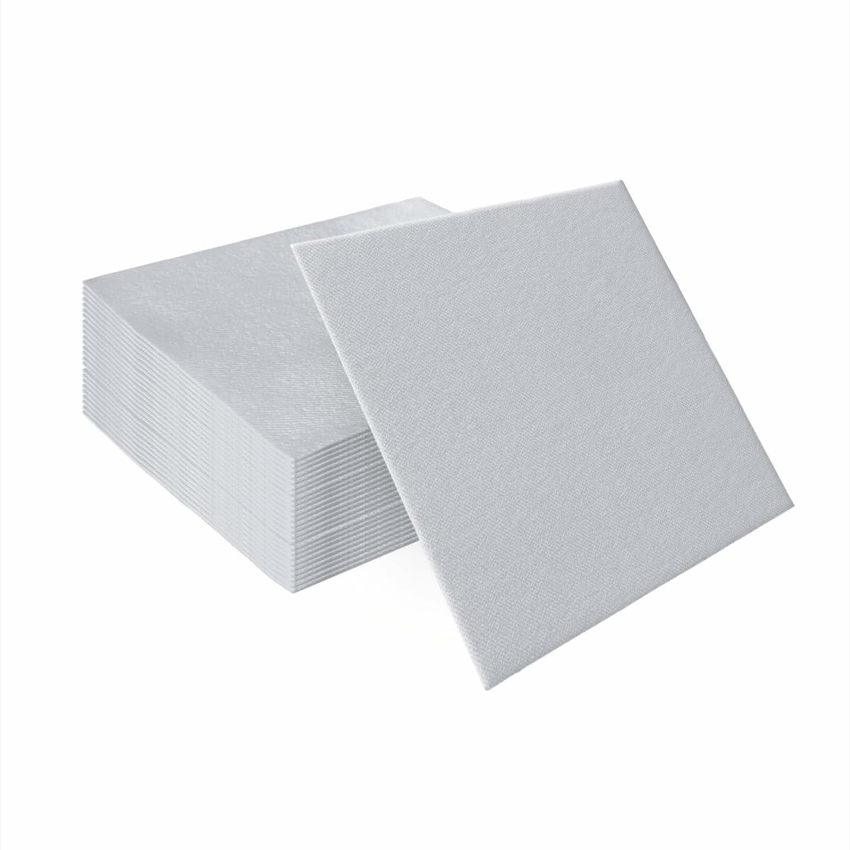 PAW Decor Collection Airlaid Paper Napkins 16x16 Silver 50 Pieces