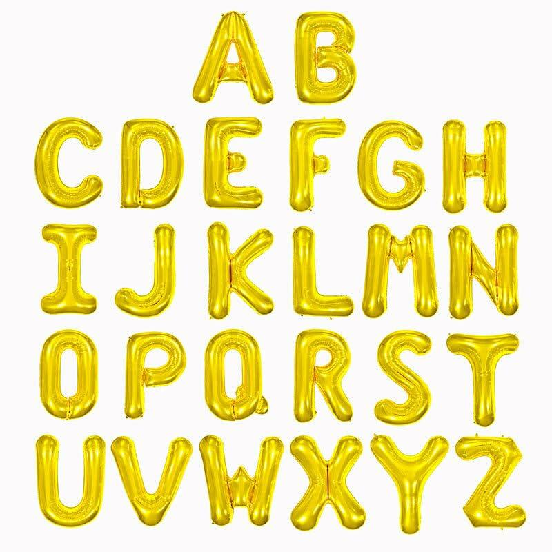 WRWMSLGO Letter Balloons 40in Alphabet A-Z Gold Foil Mylar Party Decor