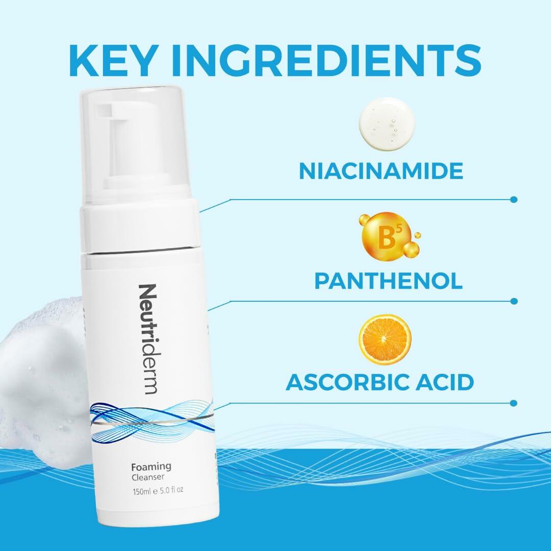 NEUTRIDERM Foaming Face Wash – Gentle Cleanser with Niacinamide&Vitamin C 150ml