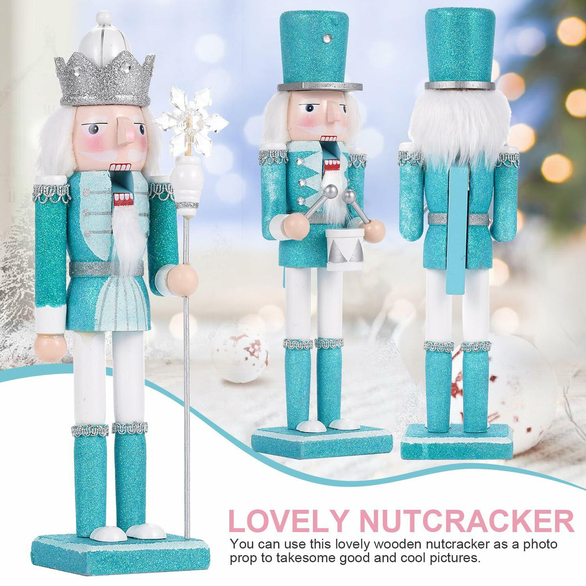 VorFor 4.7" Christmas Nutcracker Ornaments – Wooden Soldier Decor Set