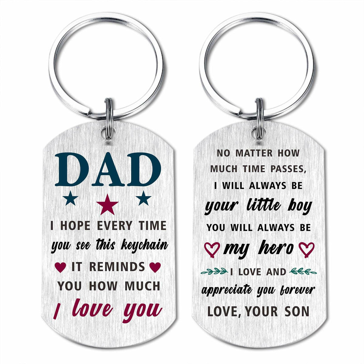Viayen Dad from Son Keychain – Christmas, Birthday & Holiday Gift
