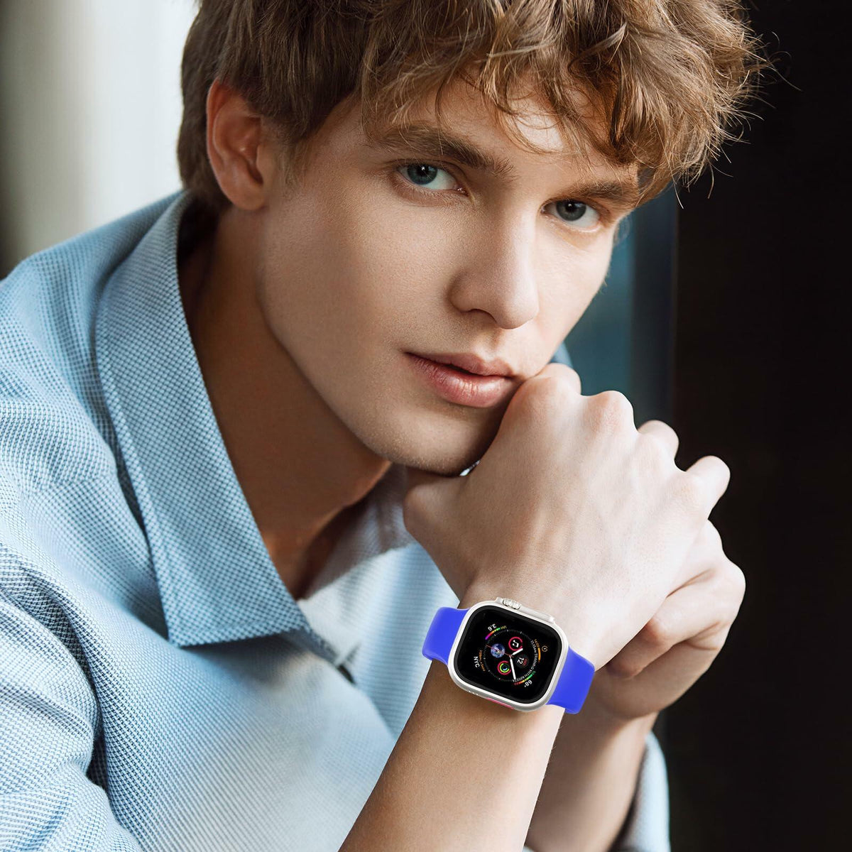 Apple Watch Silicone Band 38-49mm Sport Strap Replacement for Series 1-9