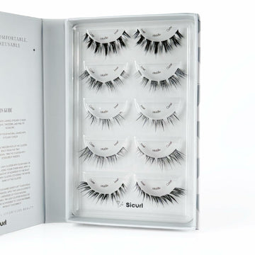 Sicurl 5-Pair Wispy Fluffy Eyelash Set Mixed Styles Cateye Fox Anime Lashes