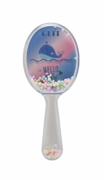 Gett Detangling Hair Brush for Kids & Adults Soft Bristle Whale Glitter