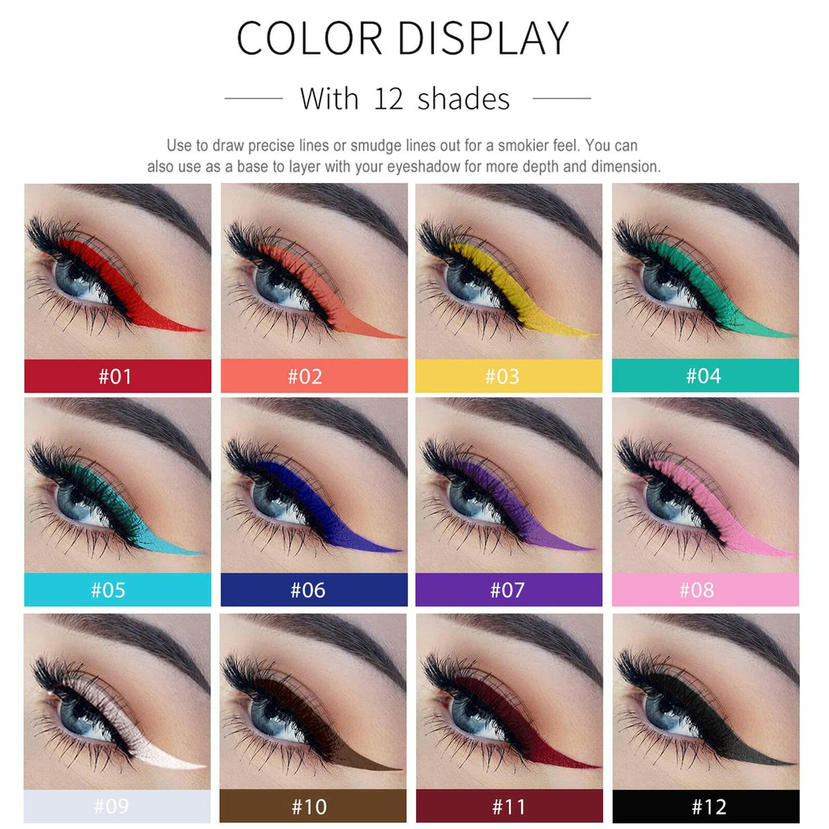 DekRion Liquid Eyeliner Waterproof Long-lasting Green 1 Count
