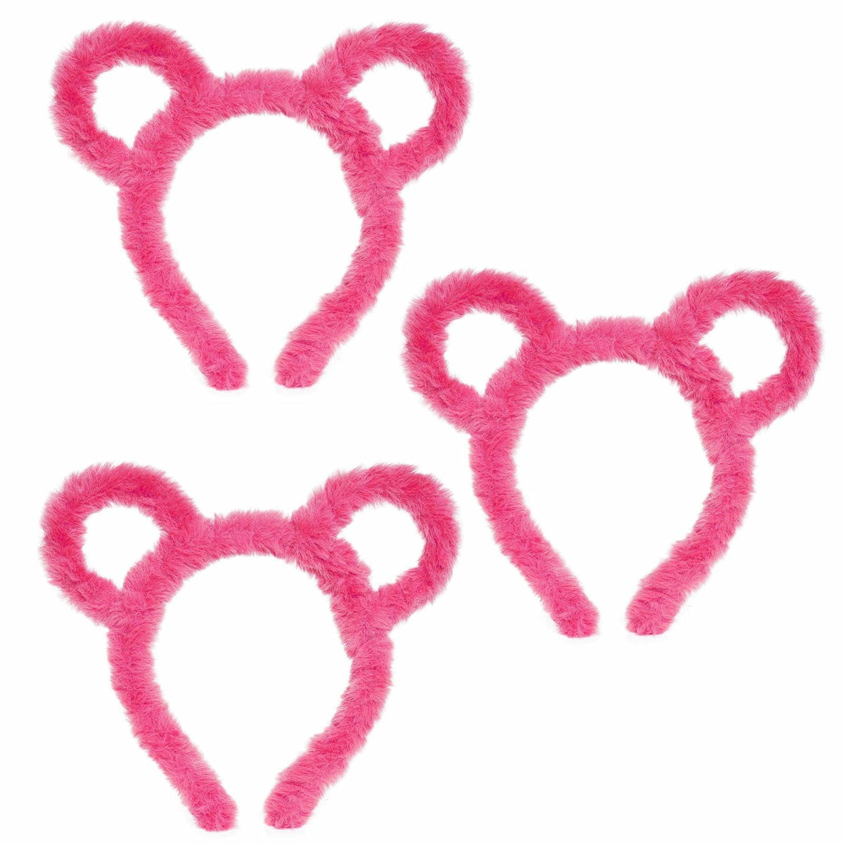 Yolyoo 3pcs Chipmunk Mouse Ears Headband Rose Red Standard Size