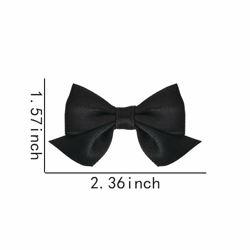 Hair Bow Clips for Women & Girls 4PCS Pink Black Bow Knot Hair Barrette