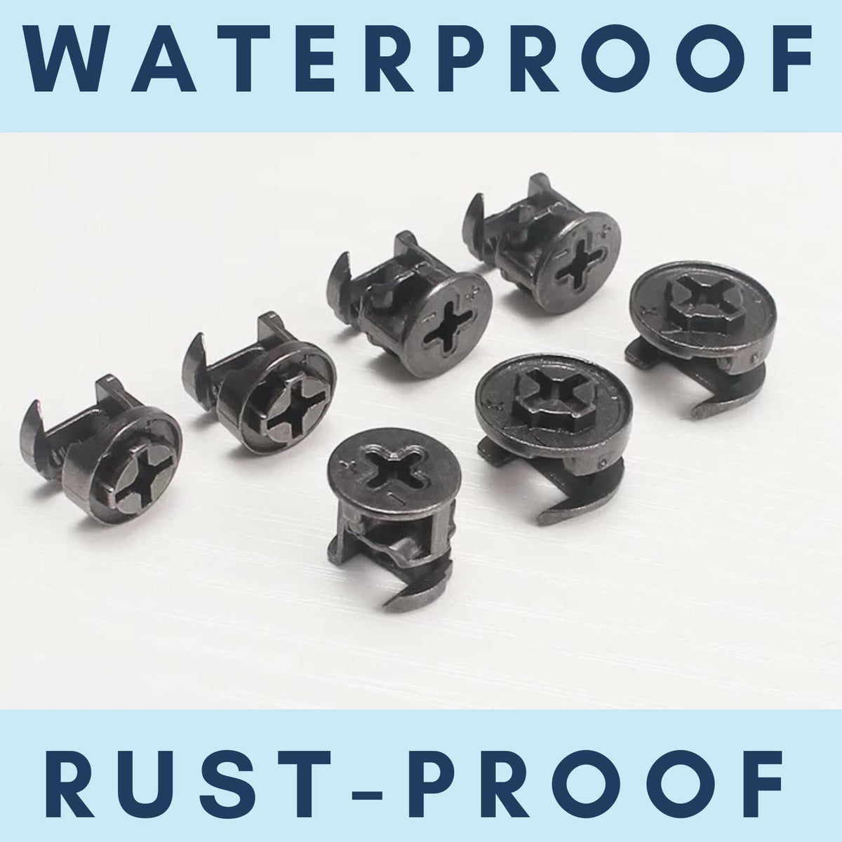 Party Animals Cam Locks Furniture Eccentric Wheels 20Pcs 12x11mm Black