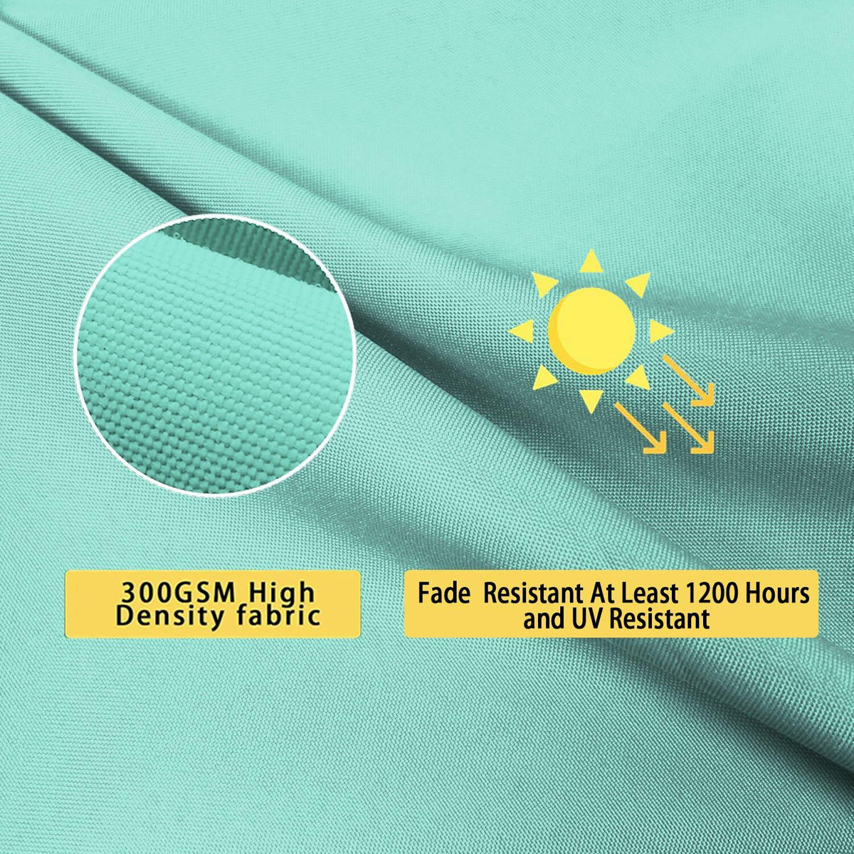 All Smiles Outdoor Waterproof Throw Pillow Covers 20x20 Set of 2 Teal