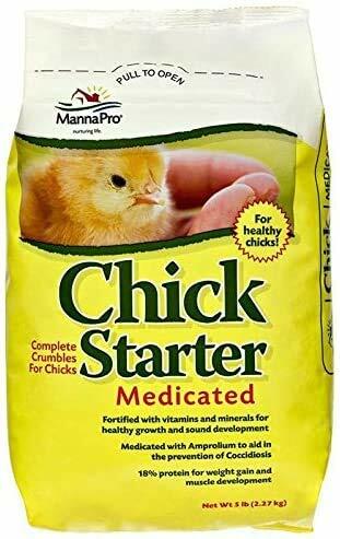 Chick Feed Medicated 5lb Poultry Starter Feed Healthy Growth Nutrition