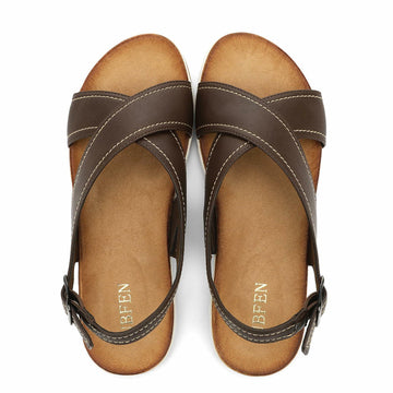 UBFEN Womens Flat Sandals Arch Support Open Toe Adjustable Slingback US 7