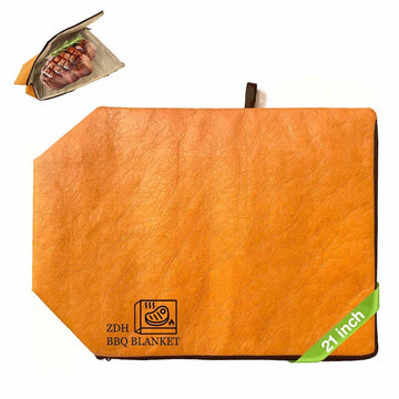 ZDH BBQ Blanket Meat Resting Bag 21in Yellow Reusable Foldable Washable