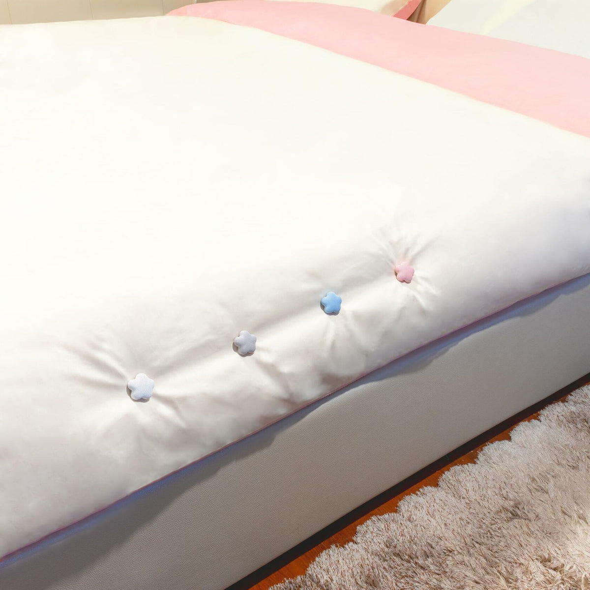 6pcs Star Shaped Duvet Pins Clips Comforter Holder Double-Sided Blue