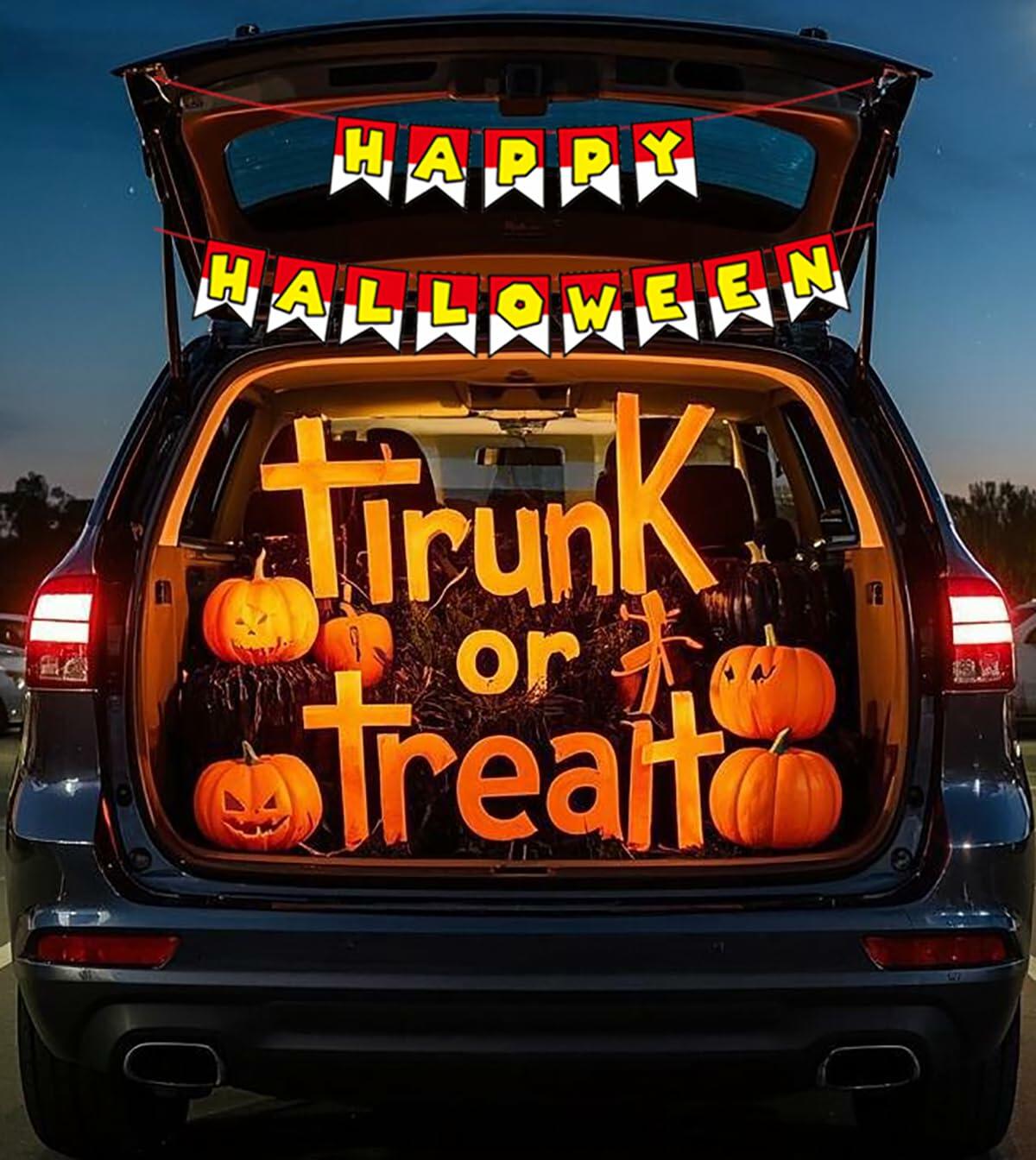 Halloween Trunk or Treat Happy Halloween Banner Garage Door Decor