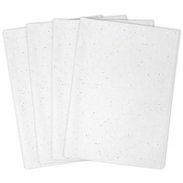 MR FIVE White Glitter Tissue Paper 14x20in 100 Sheets White Sparkle