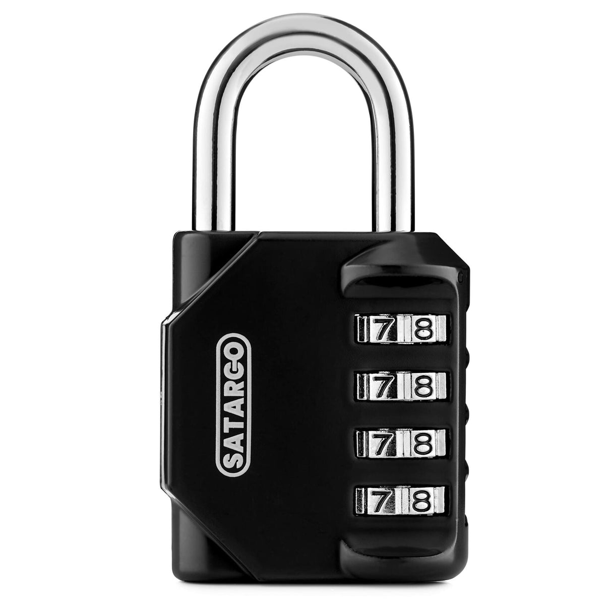 Satargo 4 Digit Combination Lock Cut Resistant Gym Padlock Yellow 2 Pack