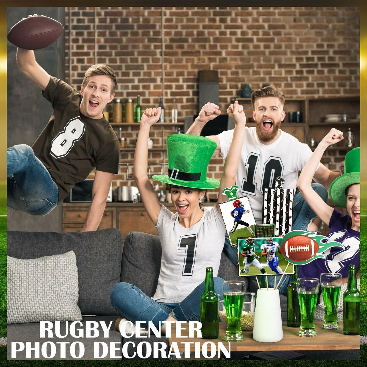 Weekgrat 30 PC Football Party Decorations Table Centerpiece 4x6 Photo Holders
