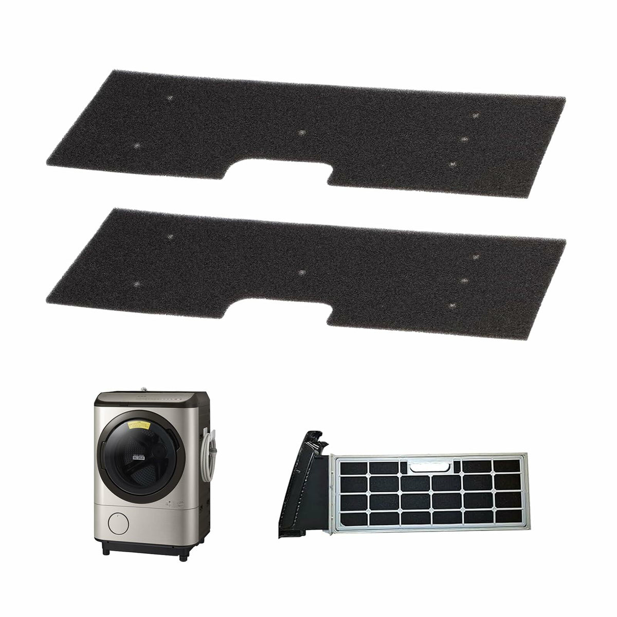Wshxjzyay 2 Pack WH01x35719 Lint Filter Washer Dryer Combo Black