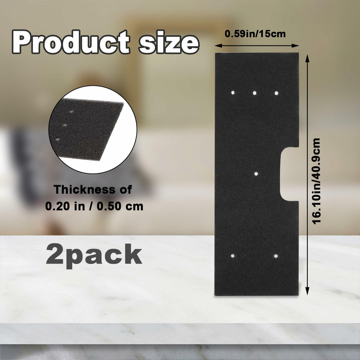 Wshxjzyay 2 Pack WH01x35719 Lint Filter Washer Dryer Combo Black