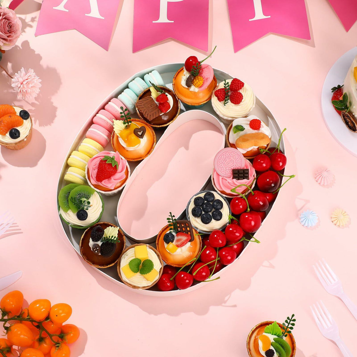 Mifoci 13.7" Cardboard Number 0 Photo Booth Prop White Birthday