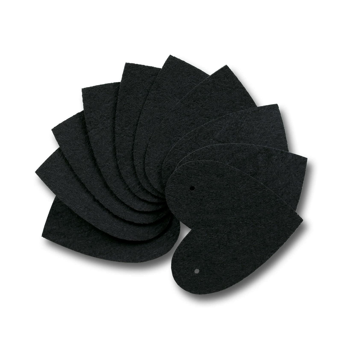 Guzon 4 Sets Black Heart Felt Banners Gothic Wedding Valentine Party Decor