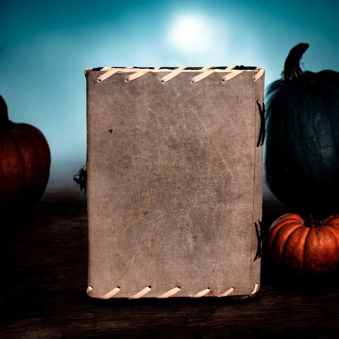 Hocus Pocus Spellbook Leather Journal Gothic Grimoire Book of Spells 7x5