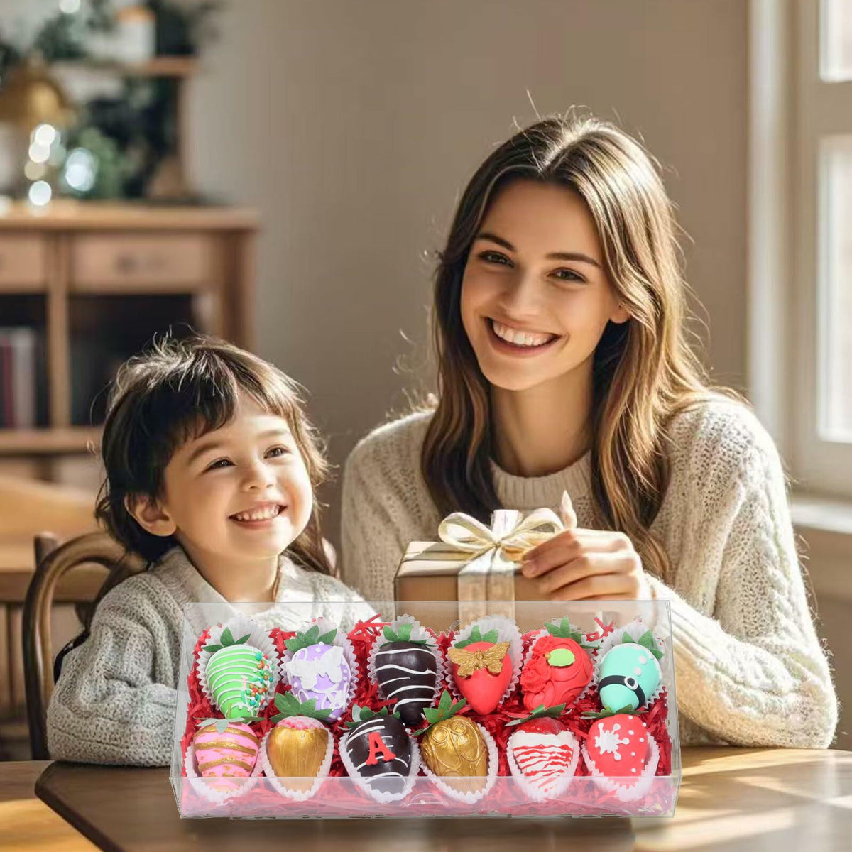 RomanticBaking 20PCS Clear Cookie Boxes 12x5x2in Easter Treat Bakery Gift Box