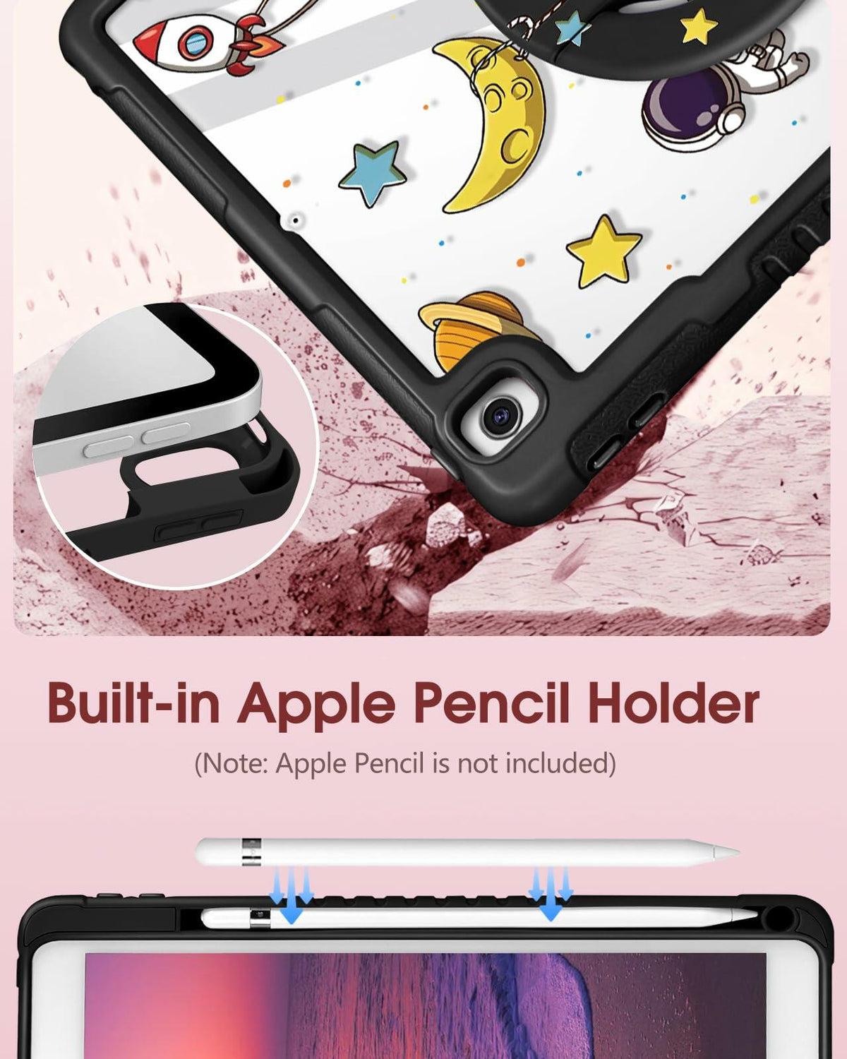 Uppuppy iPad 11” 11th Gen 2025 & 10.9” 10th Gen 2022 Case Girls Astronaut
