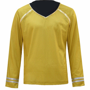 Aiweran Captain Kirk Costume Adult Men Yellow T-Shirt(S), Small