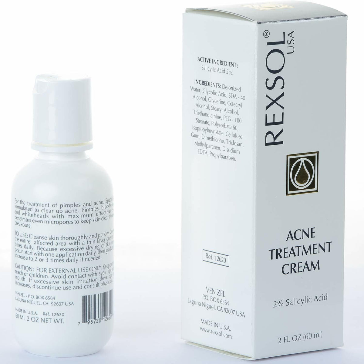 Rexsol Acne Treatment Cream 60ml | Salicylic Acid for Pimples & Blemishes