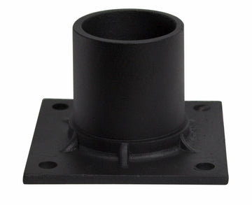 Solus S347-BK Pier Mount Adapter 3" Stub Post Black Aluminum with Hardware