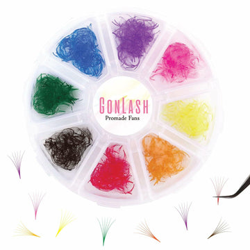 1000pcs Colorful Premade Volume Lash Extensions 6D C Curl 13mm