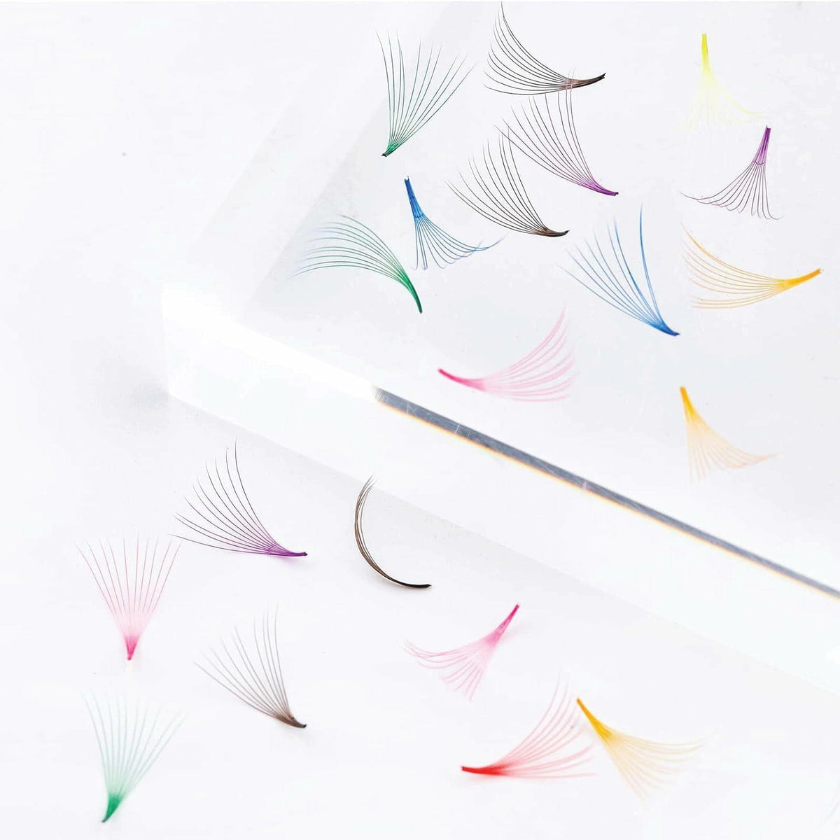1000pcs Colorful Premade Volume Lash Extensions 6D C Curl 13mm