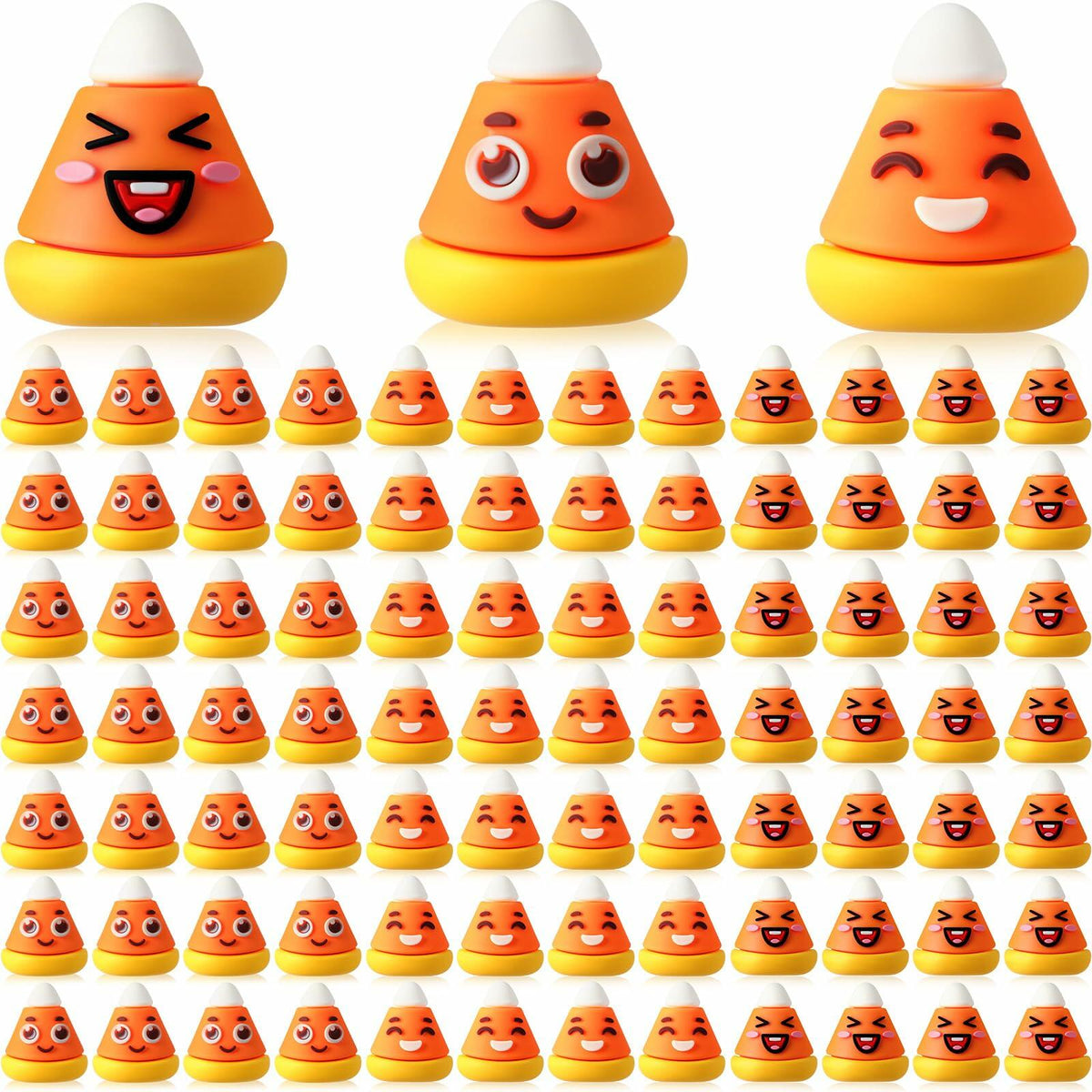 Simgoing 60PCS Halloween Mini Candy Corn Decorations Fall DIY Vase Filler