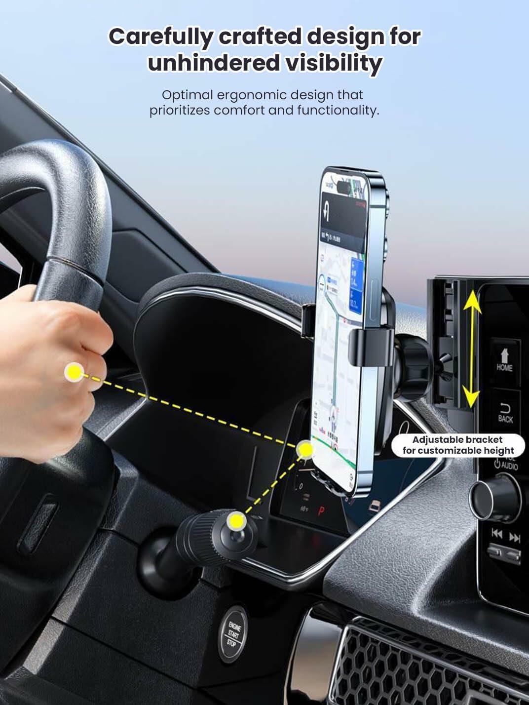 Martoffes Screen Phone Holder Dashboard Mount for Hyundai Santa Fe 2024-2025