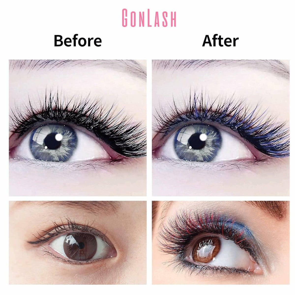 1000pcs Colorful Premade Volume Lash Extensions 6D C Curl 13mm