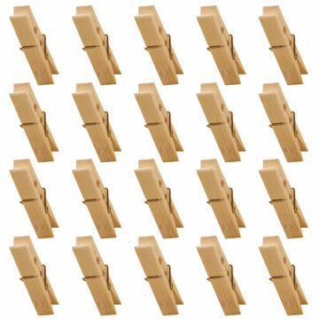 Mini Wooden Clothespins 20PCS Bamboo Clothes Pins Spring Clips Windproof