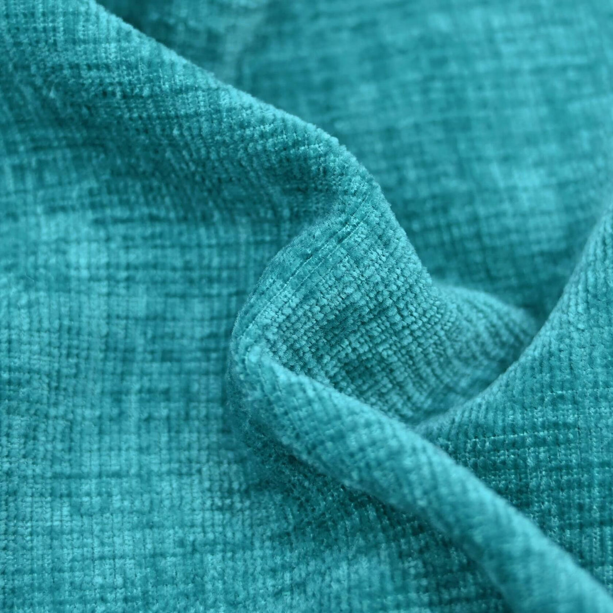 CaliTime Chenille Throw Pillow Covers 24x24 Set of 2 Lake Blue