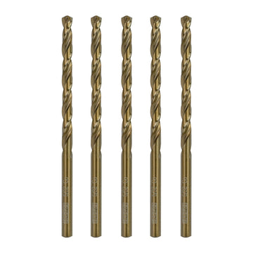 Sabre Tools 5/32” Cobalt Drill Bit Set 5pcs M35 Split Point Steel Metal Cast