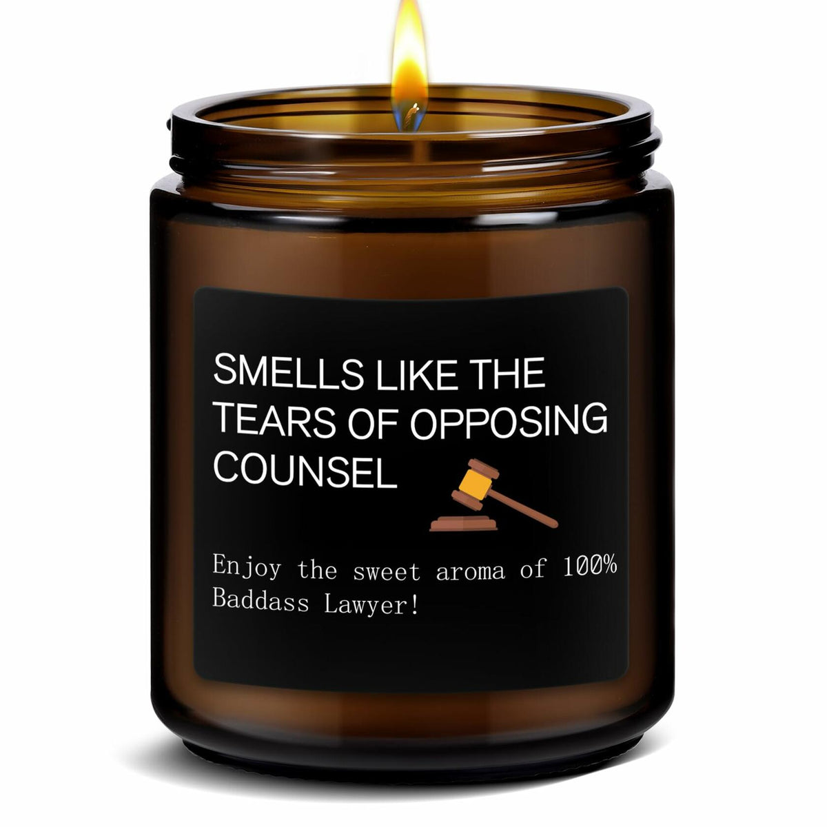 MOTVZC Lavender Candle Lawyer Gifts Funny Birthday Christmas Black Soy Wax