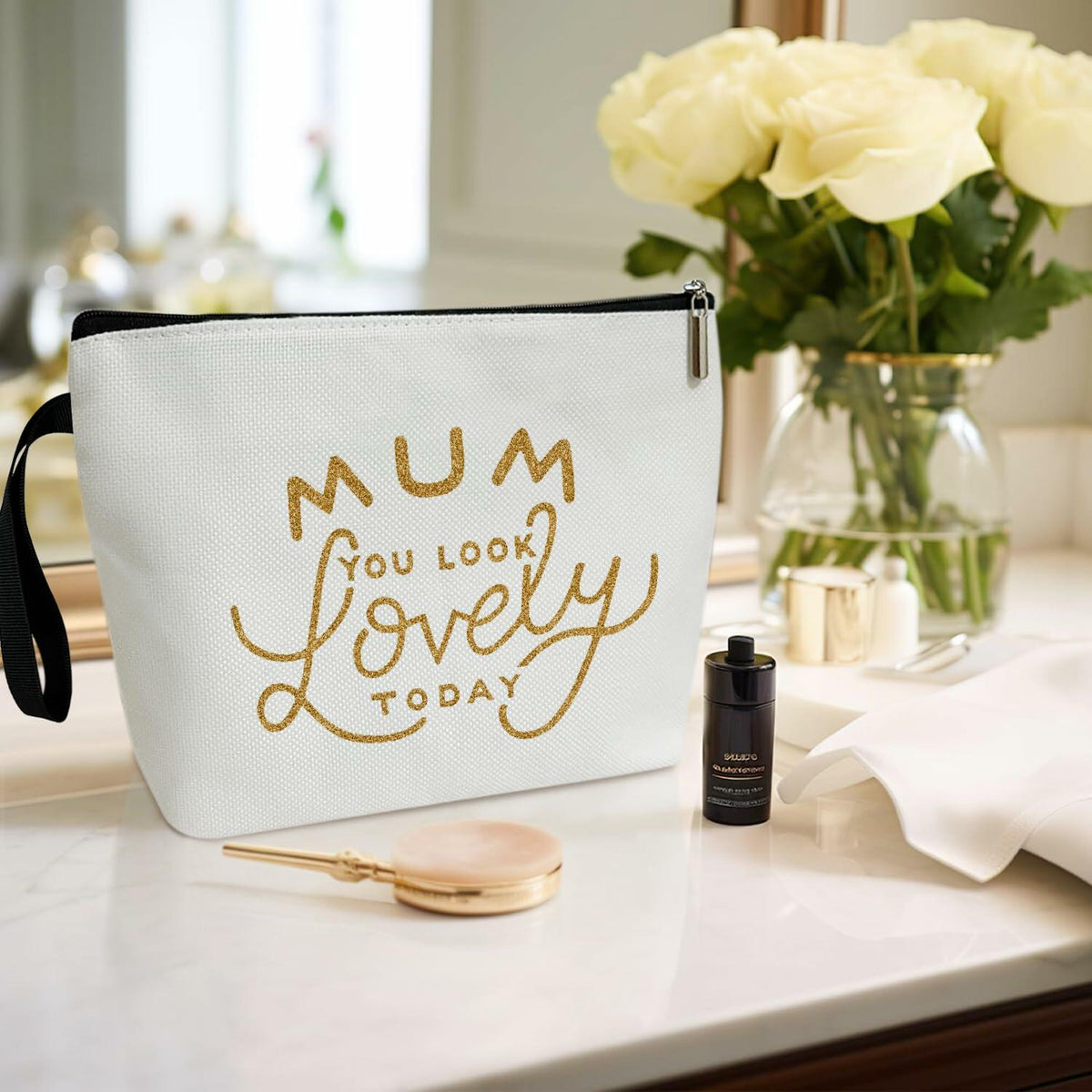 ZSHFMY Mom Makeup Bag Mama Cosmetic Pouch Travel Organizer Gift for Women -023
