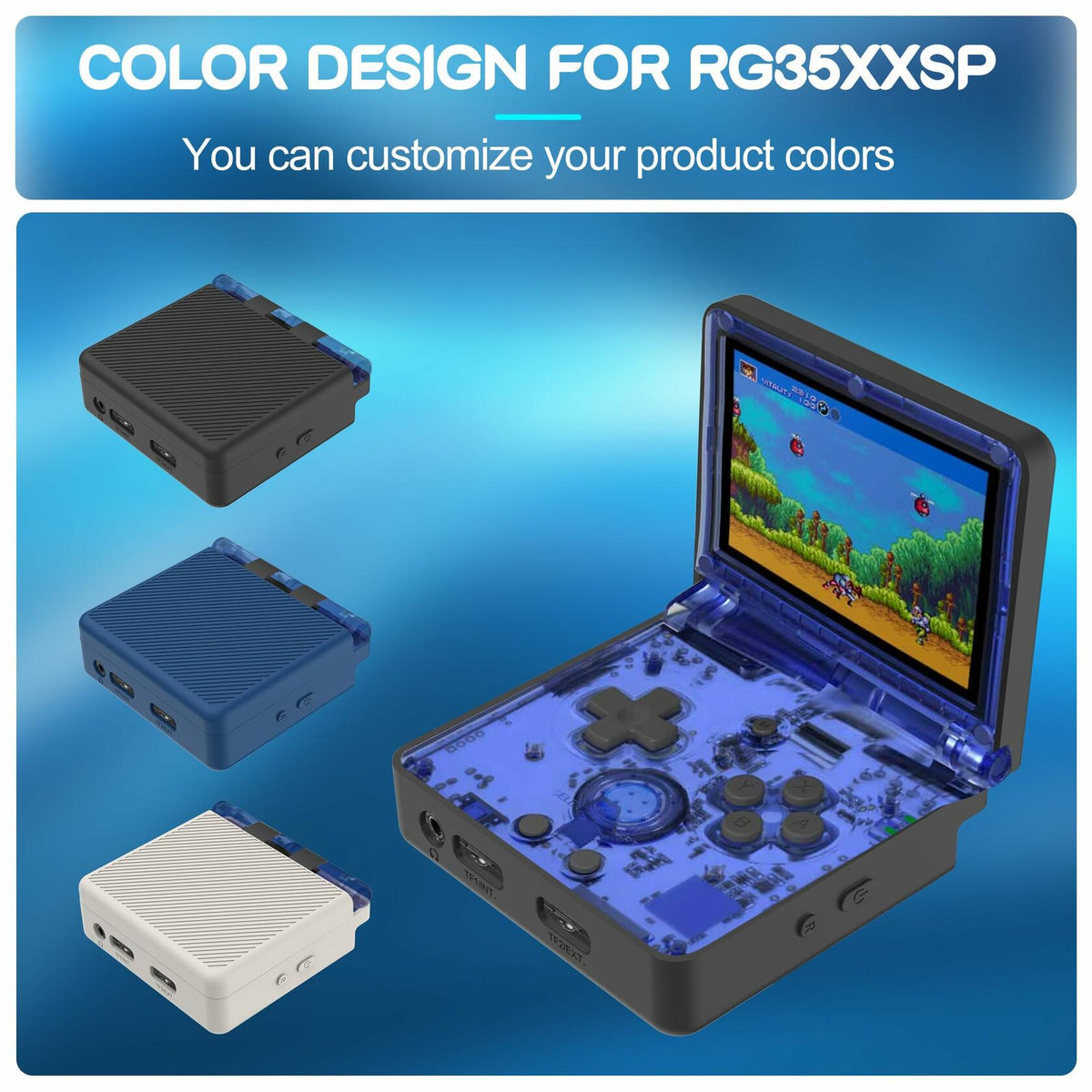 RG35XXSP Silicone Case Shockproof Anti-Scratch Protective Cover Compatible White