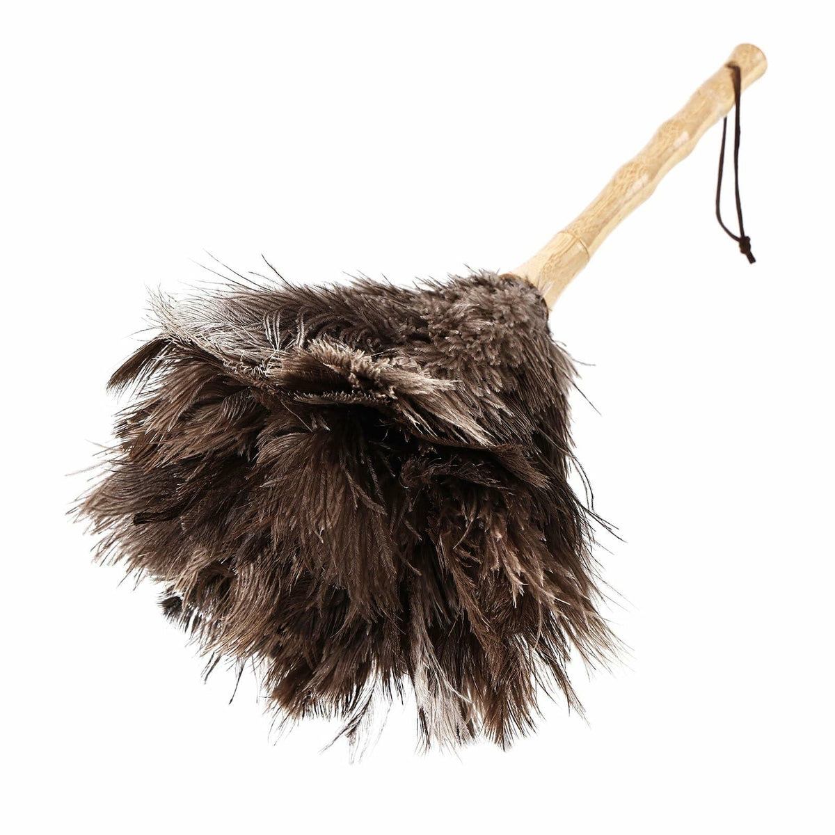 Greenfeather Small Ostrich Feather Duster 16in Wooden Handle 2 Pack