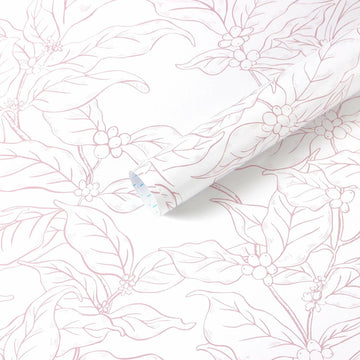 Heroad Boho Floral Peel & Stick Wallpaper Pink White 17.3x78.7in Vinyl