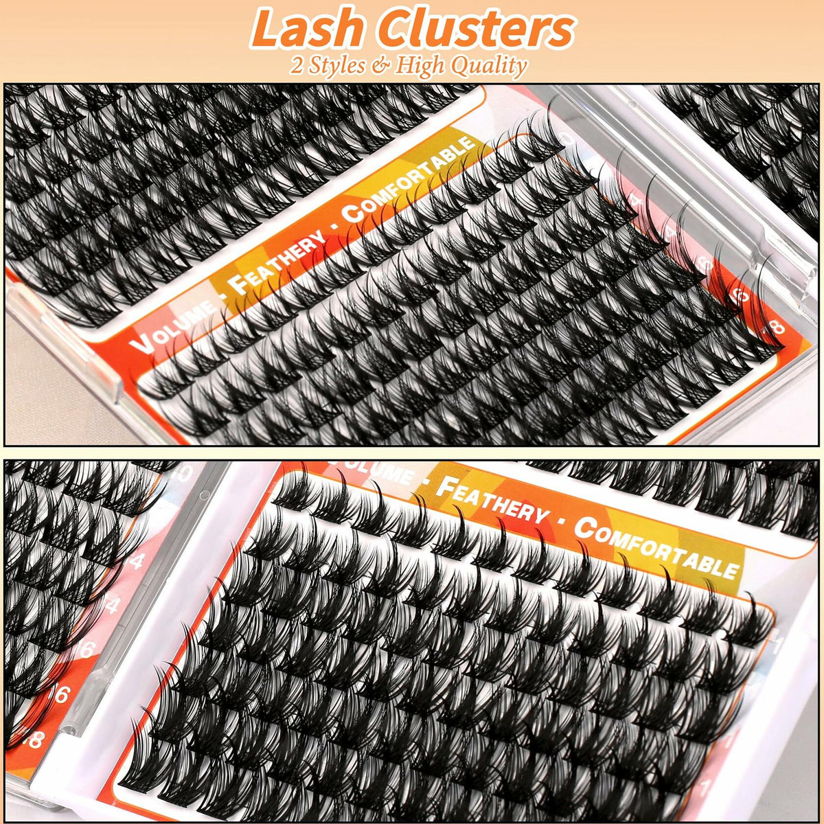 Starryzoom Lash Clusters Book Wispy Flull Volume Spiky Doe-Eye Manga Cluster