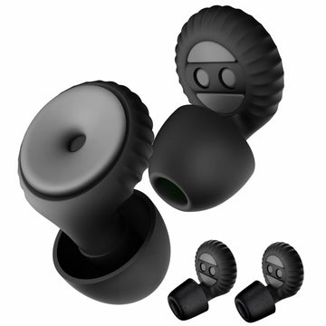 BNU Ear Plugs Noise Cancelling 25-35dB Reusable 2 Pairs S/M/L Black